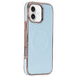 Electroplating Soft Side Sticker Leather MagSafe Phone Case, For iPhone 16e, For iPhone 16 Pro Max, For iPhone 16 Pro, For iPhone 16 Plus