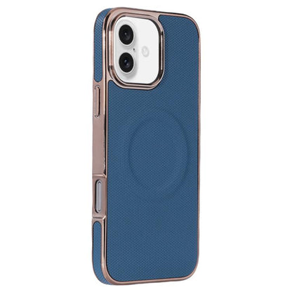 Electroplating Soft Side Sticker Leather MagSafe Phone Case, For iPhone 16, For iPhone 15 Pro Max, For iPhone 15 Pro, For iPhone 15 Plus
