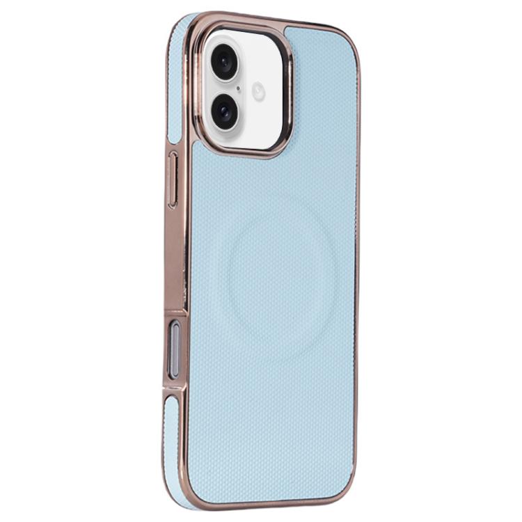 Electroplating Soft Side Sticker Leather MagSafe Phone Case, For iPhone 16, For iPhone 15 Pro Max, For iPhone 15 Pro, For iPhone 15 Plus