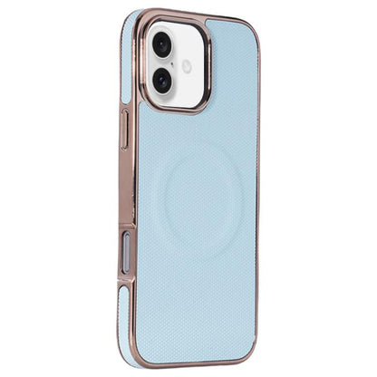 Electroplating Soft Side Sticker Leather MagSafe Phone Case, For iPhone 16, For iPhone 15 Pro Max, For iPhone 15 Pro, For iPhone 15 Plus