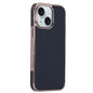 Electroplating Soft Side Sticker Leather MagSafe Phone Case, For iPhone 16, For iPhone 15 Pro Max, For iPhone 15 Pro, For iPhone 15 Plus