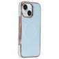 Electroplating Soft Side Sticker Leather MagSafe Phone Case, For iPhone 15, For iPhone 14 Plus, For iPhone 14, For iPhone 14 Pro