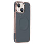 Electroplating Soft Side Sticker Leather MagSafe Phone Case, For iPhone 15, For iPhone 14 Plus, For iPhone 14, For iPhone 14 Pro