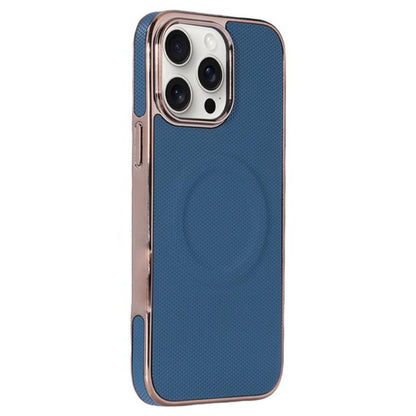 Electroplating Soft Side Sticker Leather MagSafe Phone Case, For iPhone 15, For iPhone 14 Plus, For iPhone 14, For iPhone 14 Pro