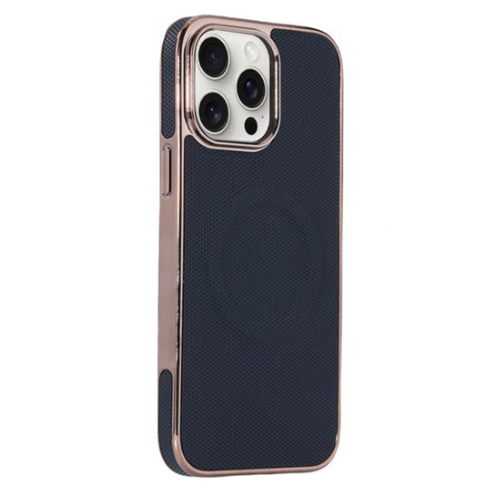 Electroplating Soft Side Sticker Leather MagSafe Phone Case, For iPhone 14 Pro Max, For iPhone 13 Pro Max, For iPhone 13 Pro, For iPhone 13