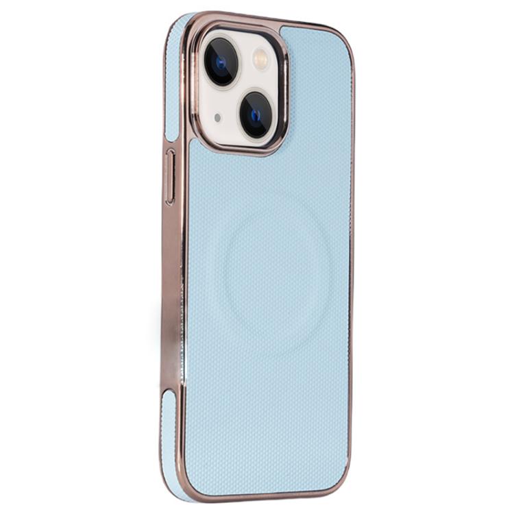 Electroplating Soft Side Sticker Leather MagSafe Phone Case, For iPhone 14 Pro Max, For iPhone 13 Pro Max, For iPhone 13 Pro, For iPhone 13