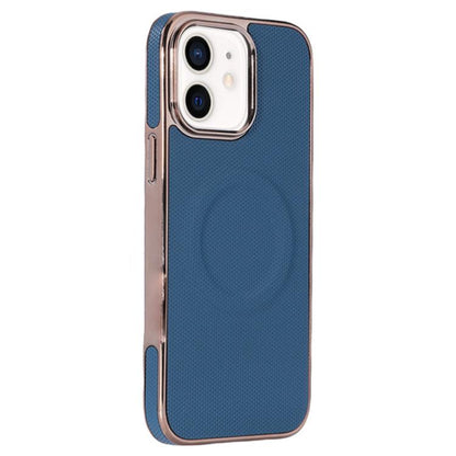 Electroplating Soft Side Sticker Leather MagSafe Phone Case, For iPhone 12, For iPhone 12 Pro Max, For iPhone 12 Pro, For iPhone 11 Pro Max