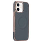Electroplating Soft Side Sticker Leather MagSafe Phone Case, For iPhone 12, For iPhone 12 Pro Max, For iPhone 12 Pro, For iPhone 11 Pro Max