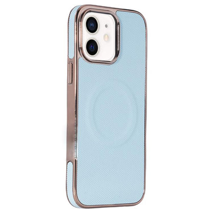 Electroplating Soft Side Sticker Leather MagSafe Phone Case, For iPhone 12, For iPhone 12 Pro Max, For iPhone 12 Pro, For iPhone 11 Pro Max