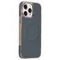 Electroplating Soft Side Sticker Leather MagSafe Phone Case, For iPhone 12, For iPhone 12 Pro Max, For iPhone 12 Pro, For iPhone 11 Pro Max