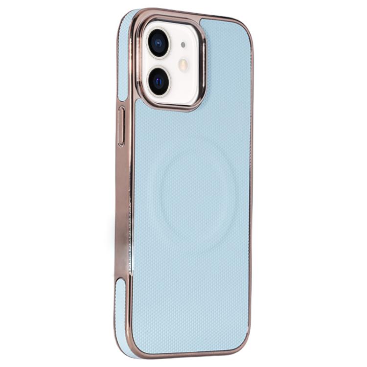 Electroplating Soft Side Sticker Leather MagSafe Phone Case, For iPhone 11, For iPhone 11 Pro