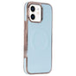 Electroplating Soft Side Sticker Leather MagSafe Phone Case, For iPhone 11, For iPhone 11 Pro