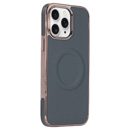 Electroplating Soft Side Sticker Leather MagSafe Phone Case, For iPhone 11, For iPhone 11 Pro