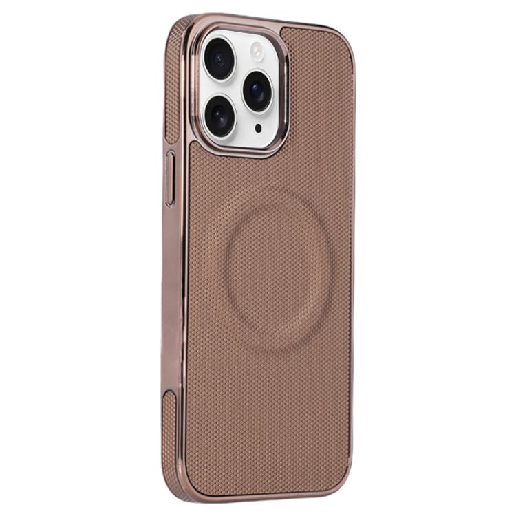 Electroplating Soft Side Sticker Leather MagSafe Phone Case, For iPhone 11, For iPhone 11 Pro