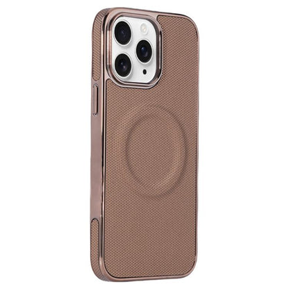 Electroplating Soft Side Sticker Leather MagSafe Phone Case, For iPhone 11, For iPhone 11 Pro