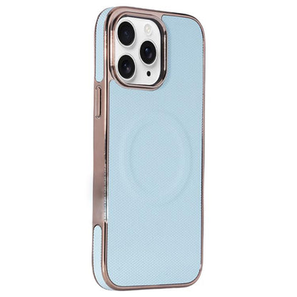 Electroplating Soft Side Sticker Leather MagSafe Phone Case, For iPhone 11, For iPhone 11 Pro