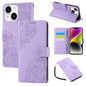 Rose Flower Embossed 3-Card Slots Leather Phone Case, For iPhone 15, For iPhone 14 / 13, For iPhone 14 Pro, For iPhone 14 Pro Max