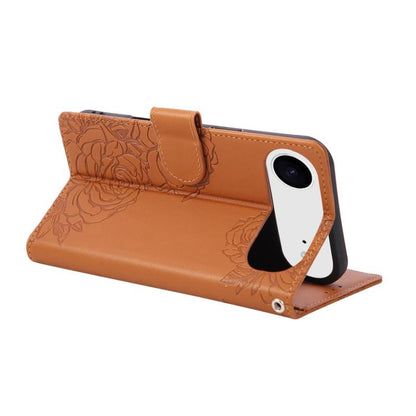Rose Flower Embossed 3-Card Slots Leather Phone Case, For iPhone Air, For iPhone 16 Pro Max, For iPhone 16 Pro, For iPhone 16 Plus