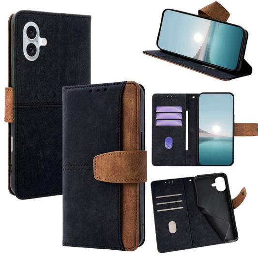 Color Stitching Skin Feel Leather RFID Blocking Phone Case, For iPhone 16, For iPhone 15 Pro Max, For iPhone 15 Pro, For iPhone 15 Plus