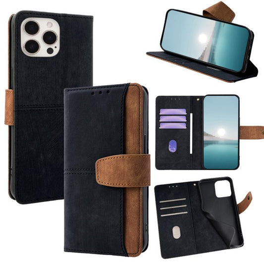Color Stitching Skin Feel Leather RFID Blocking Phone Case, For iPhone 12 / 12 Pro, For iPhone 12 Pro Max, For iPhone 11 Pro Max, For iPhone 11