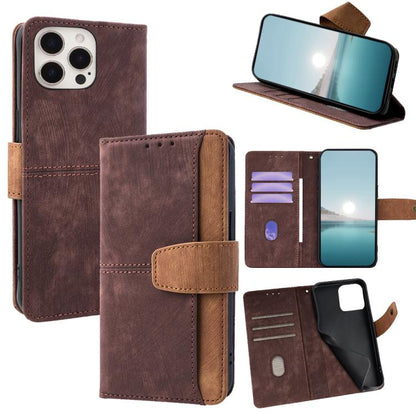 Color Stitching Skin Feel Leather RFID Blocking Phone Case, For iPhone 12 / 12 Pro, For iPhone 12 Pro Max, For iPhone 11 Pro Max, For iPhone 11