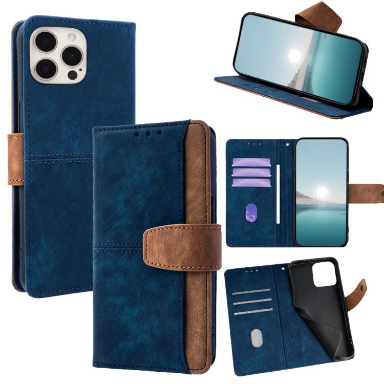 Color Stitching Skin Feel Leather RFID Blocking Phone Case, For iPhone 12 / 12 Pro, For iPhone 12 Pro Max, For iPhone 11 Pro Max, For iPhone 11