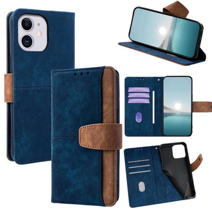 Color Stitching Skin Feel Leather RFID Blocking Phone Case, For iPhone 12 / 12 Pro, For iPhone 12 Pro Max, For iPhone 11 Pro Max, For iPhone 11