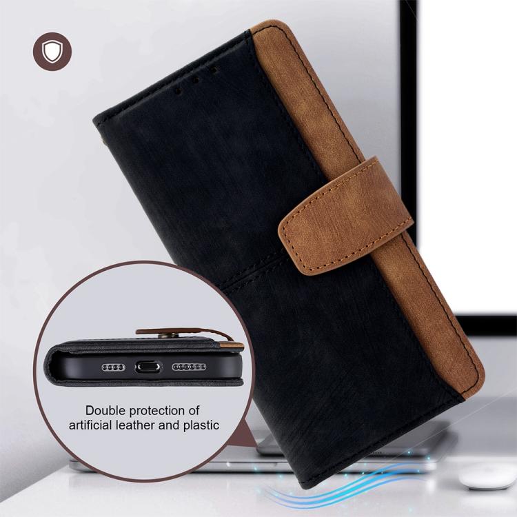 Color Stitching Skin Feel Leather RFID Blocking Phone Case, For iPhone 11 Pro