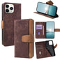 Color Stitching Skin Feel Leather RFID Blocking Phone Case, For iPhone 11 Pro