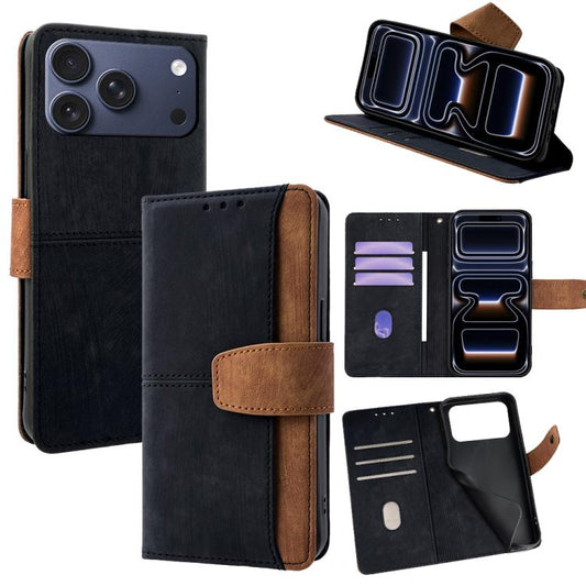 Color Stitching Skin Feel Leather RFID Blocking Phone Case, For iPhone 18 Pro / 17 Pro, For iPhone 18 Pro Max / 17 Pro Max, For iPhone 17e / 16e, For iPhone 17