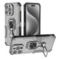 Metal Kickstand TPU Hybrid PC Phone Case, For iPhone 16 Pro Max, For iPhone 16 Pro, For iPhone 16 Plus, For iPhone 16