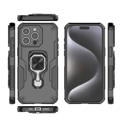 Metal Kickstand TPU Hybrid PC Phone Case, For iPhone 15 Pro Max, For iPhone 15 Pro, For iPhone 14 Plus / 15 Plus, For iPhone 15