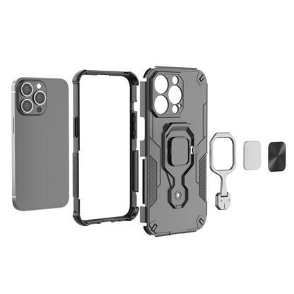 Metal Kickstand TPU Hybrid PC Phone Case, For iPhone 13 Pro, For iPhone 13
