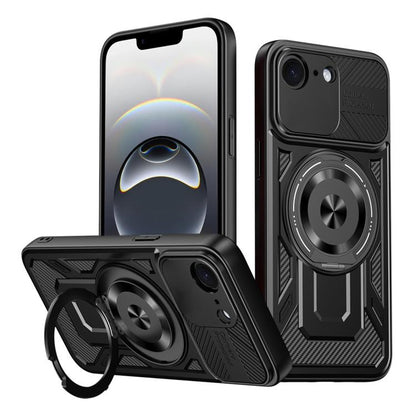 Armor Rotating Holder MagSafe Phone Case, For iPhone 17e / 16e, For iPhone 16 Pro Max, For iPhone 16 Pro, For iPhone 16 Plus