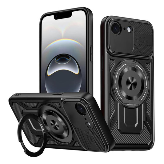 Armor Rotating Holder MagSafe Phone Case, For iPhone 17e / 16e, For iPhone 16 Pro Max, For iPhone 16 Pro, For iPhone 16 Plus