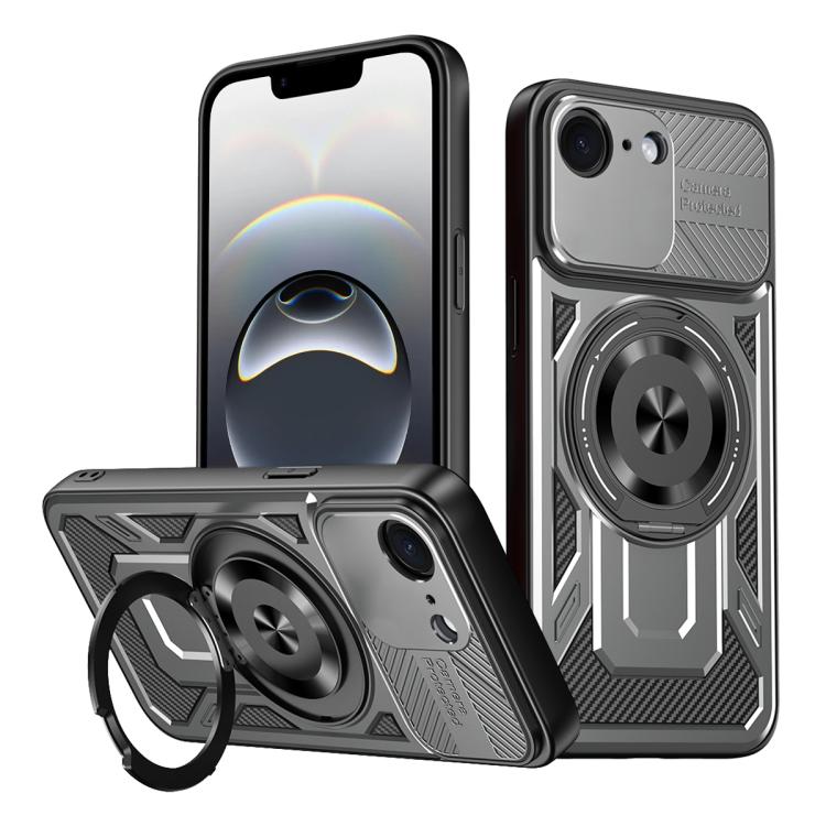 Armor Rotating Holder MagSafe Phone Case, For iPhone 17e / 16e, For iPhone 16 Pro Max, For iPhone 16 Pro, For iPhone 16 Plus