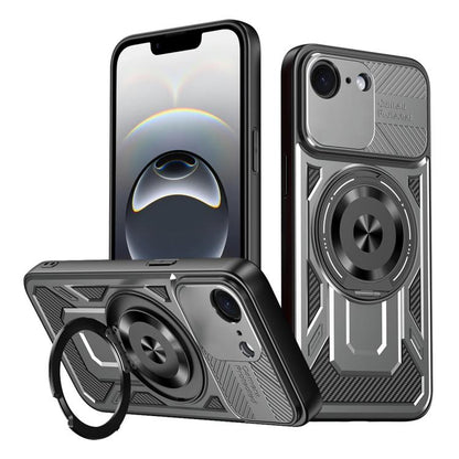 Armor Rotating Holder MagSafe Phone Case, For iPhone 17e / 16e, For iPhone 16 Pro Max, For iPhone 16 Pro, For iPhone 16 Plus