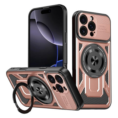 Armor Rotating Holder MagSafe Phone Case, For iPhone 17e / 16e, For iPhone 16 Pro Max, For iPhone 16 Pro, For iPhone 16 Plus