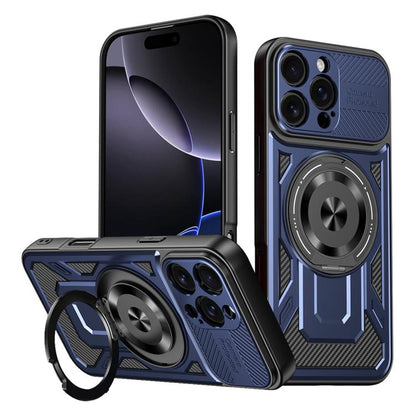 Armor Rotating Holder MagSafe Phone Case, For iPhone 17e / 16e, For iPhone 16 Pro Max, For iPhone 16 Pro, For iPhone 16 Plus