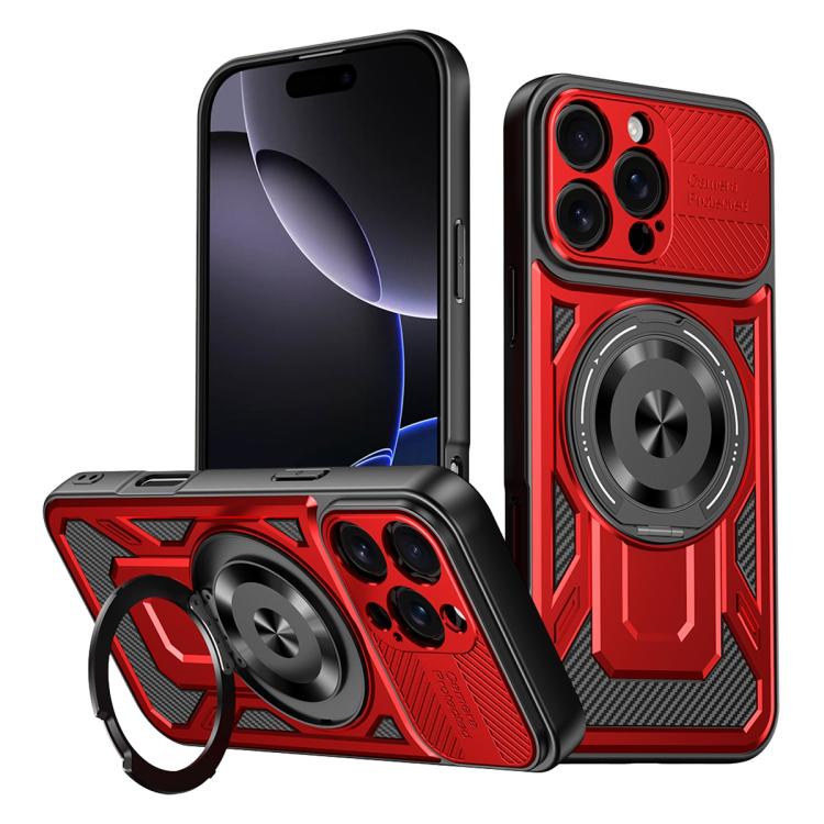 Armor Rotating Holder MagSafe Phone Case, For iPhone 17e / 16e, For iPhone 16 Pro Max, For iPhone 16 Pro, For iPhone 16 Plus