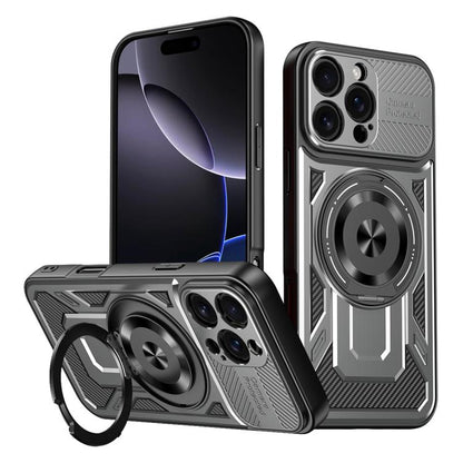 Armor Rotating Holder MagSafe Phone Case, For iPhone 17e / 16e, For iPhone 16 Pro Max, For iPhone 16 Pro, For iPhone 16 Plus