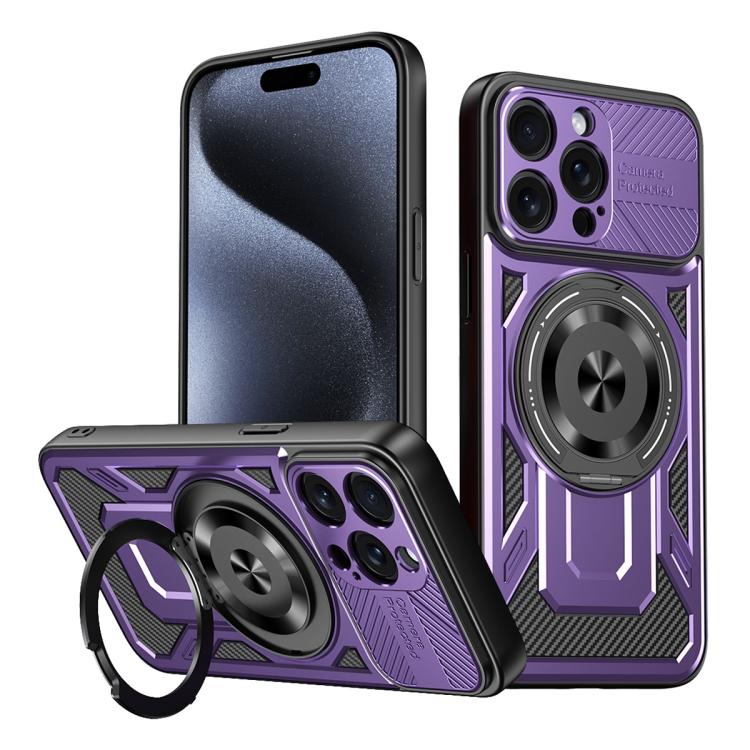 Armor Rotating Holder MagSafe Phone Case, For iPhone 16, For iPhone 15 Pro Max, For iPhone 15 Pro, For iPhone 15 Plus