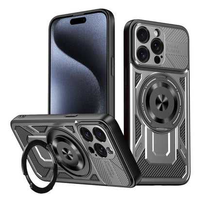 Armor Rotating Holder MagSafe Phone Case, For iPhone 16, For iPhone 15 Pro Max, For iPhone 15 Pro, For iPhone 15 Plus