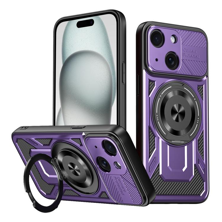 Armor Rotating Holder MagSafe Phone Case, For iPhone 15, For iPhone 14 Plus, For iPhone 14, For iPhone 14 Pro