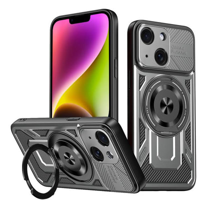 Armor Rotating Holder MagSafe Phone Case, For iPhone 15, For iPhone 14 Plus, For iPhone 14, For iPhone 14 Pro