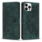 Mandala Embossed Retro Frosted Leather Phone Case, For iPhone 15, For iPhone 14 Plus, For iPhone 14 / 13, For iPhone 14 Pro
