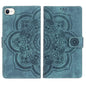 Mandala Embossed Retro Frosted Leather Phone Case