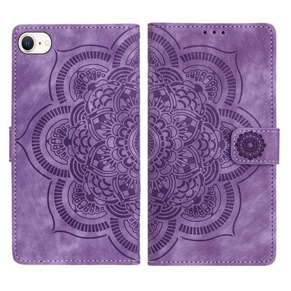 Mandala Embossed Retro Frosted Leather Phone Case