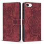 Mandala Embossed Retro Frosted Leather Phone Case, For iPhone 18 Pro / 17 Pro, For iPhone 18 Pro Max / 17 Pro Max, For iPhone 17e / 16e, For iPhone 17