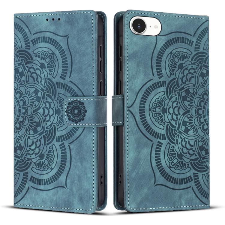 Mandala Embossed Retro Frosted Leather Phone Case, For iPhone 18 Pro / 17 Pro, For iPhone 18 Pro Max / 17 Pro Max, For iPhone 17e / 16e, For iPhone 17